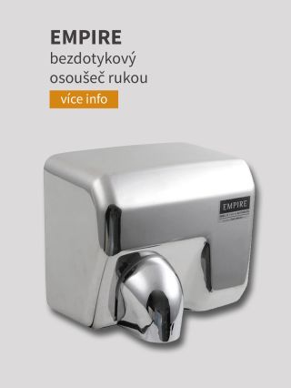 💨 Rychlé, hygienické a úsporné sušení rukou! Elegantní bezdotykový elektrický osoušeč rukou Empire v nerezovém provedení...
