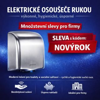 🔥 ELEKTRICKÉ OSOUŠEČE RUKOU – rychlé, hygienické a úsporné! 🔥 💼 Množstevní slevy pro firmy – čím víc kusů, tím větší...